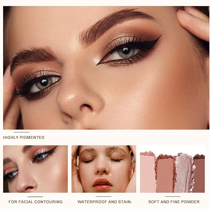 Glitter Eyeshadow Palette, Ultra-Shiny Sparkle Shimmer Eye Shadow - Image 2