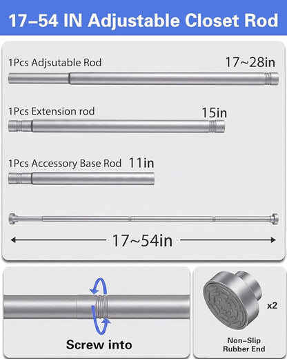 Closet Rod, No Drill Tension Closet Rod - Image 8