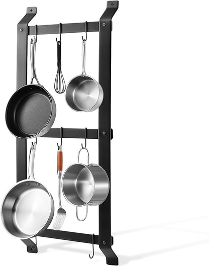 MorningRo 37” Pot and Pan Hanging Rack Wall Mounted, 3 Tier Iron Vertical by Unknown