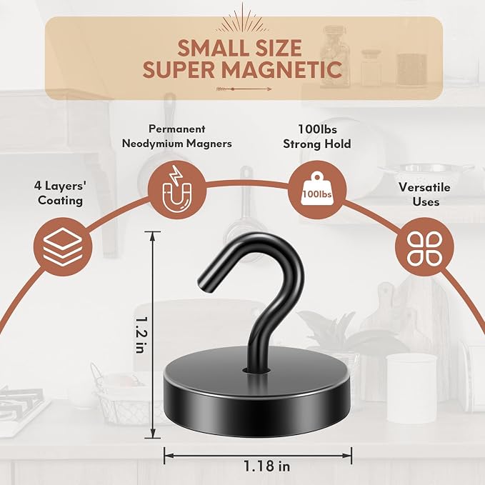 Neosmuk Magnetic Hooks Steel Tube Design - Image 5