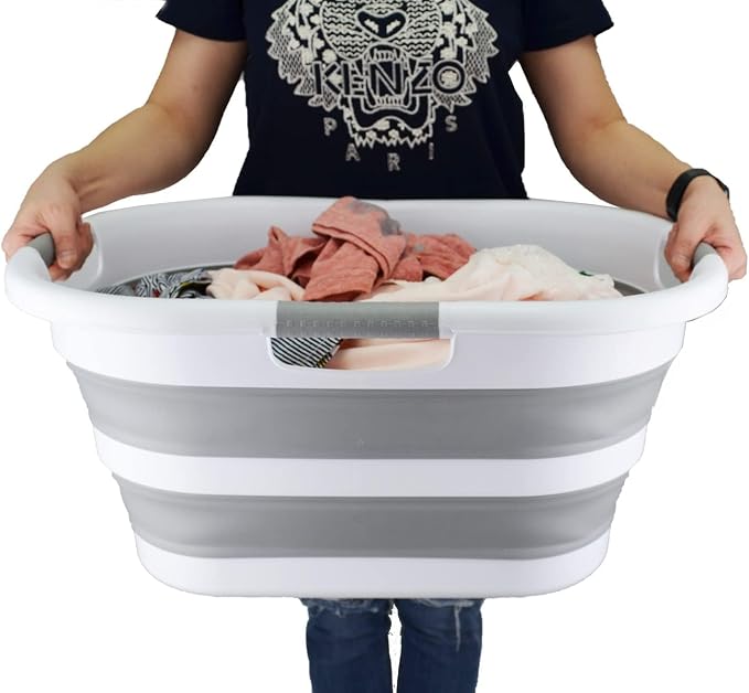 SAMMART 40L Collapsible Plastic Laundry Basket - Image 7
