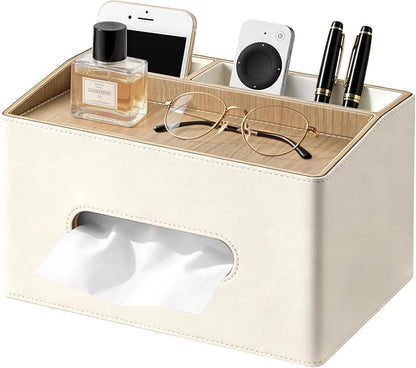 PU Leather Tissue Box Holder Rectangle, Facial Tissue Cover by Thelittlebeautyoflife