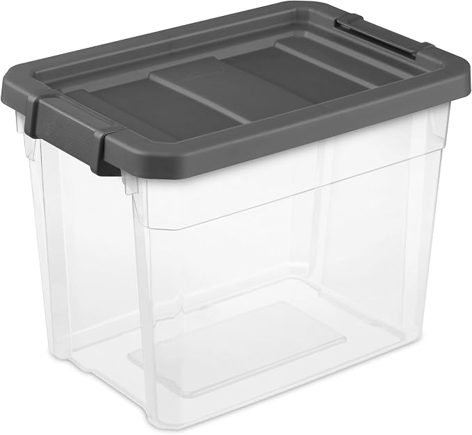 Sterilite 6-Pack Modular Stacker Box, Durable Clear Plastic Storage Bins - Image 9