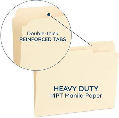 100 Blue Summit Supplies Heavy Duty File Folders Letter Size - Image 4
