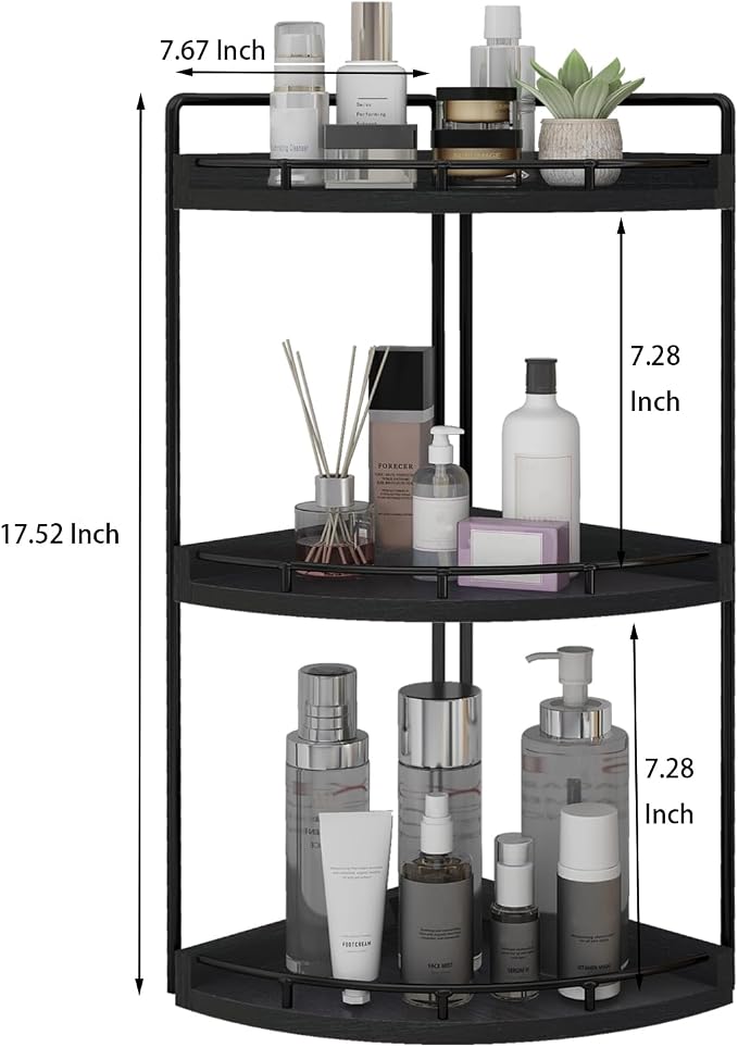 Dorhors Corner Bathroom Organizer Countertop, Vanity Counter Storage Shelf | 3 - Image 3