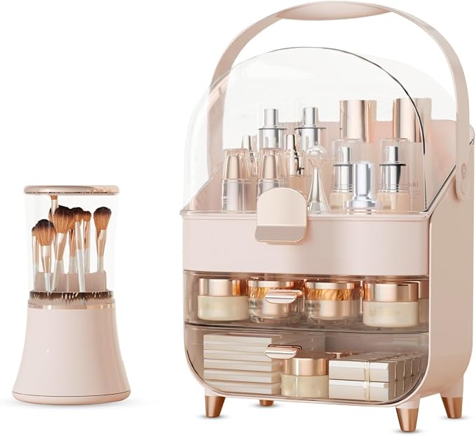 Makeup Organizer Countertop & Makeup Brush Holder by CLBDRESS