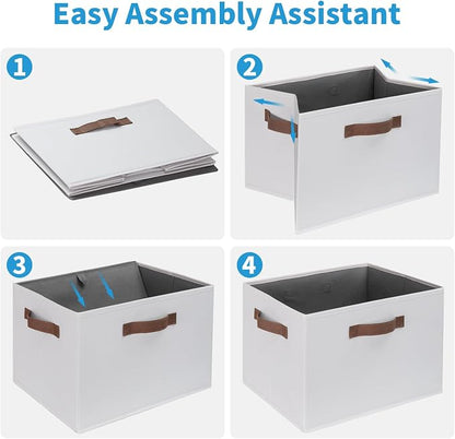 GhvyenntteS 6 Pack Large Fabric Storage Bins - Image 9