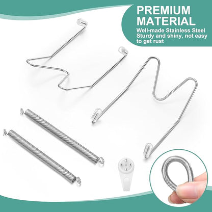 Hotop 12 Pieces Plate Hangers for Wall Stainless Steel Wire Invisible Heavy - Image 4
