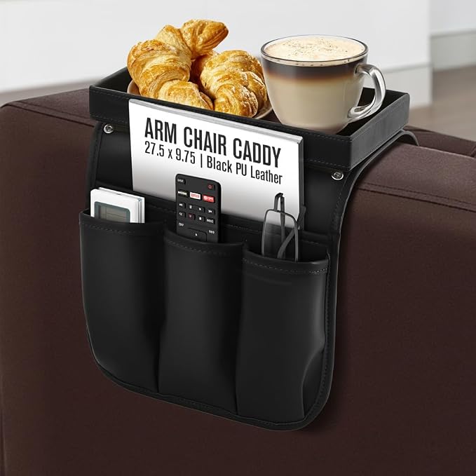 Houseables Armchair Caddy, Recliner Accessories, Armrest Organizer, Recliner by Houseables