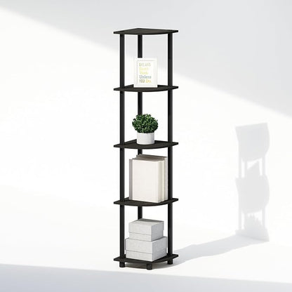 Furinno Turn-N-Tube Storage Shelves, 5-Tier Book Shelf, Corner Shelf by Furinno-FitsYourSpaceFitsYourBudget