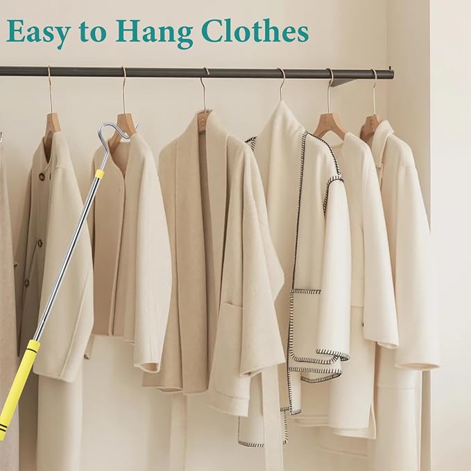Clothes Hook Pole, Clothes Hanger Reaching Hook - Image 5