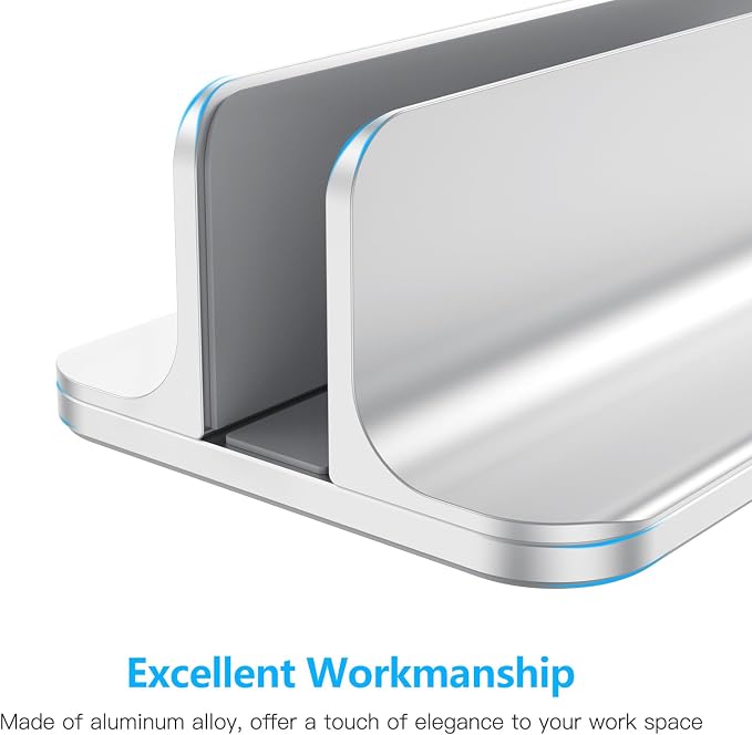 OMOTON Vertical Laptop Stand Holder, Desktop Aluminum Stand - Image 7