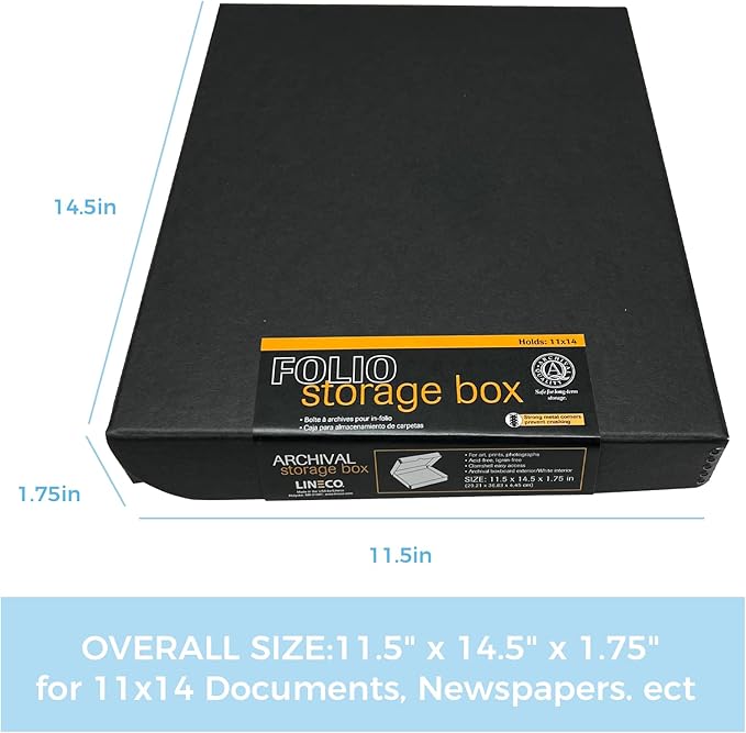 Lineco Clamshell Archival Storage Box, Organize and Store Photos Documents - Image 2