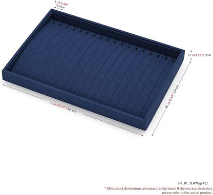 Microfiber Jewelry Trays 16 Slots Necklace Tray Necklace Bracelet Display Tray - Image 5