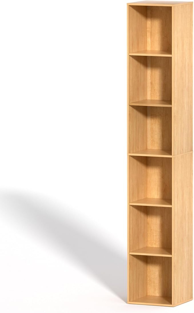 6 Cube Storage Organizer, 6 Tier Vertical Cube Bookcase Freestanding Storage by VAFHYLLIS