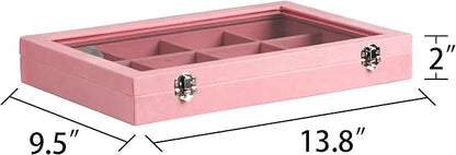 Frebeauty Velvet Jewelry Tray, 12 Grid Jewelry Organizer - Image 3