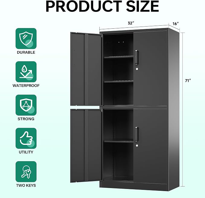 Letaya Metal Storage Cabinet - Image 3