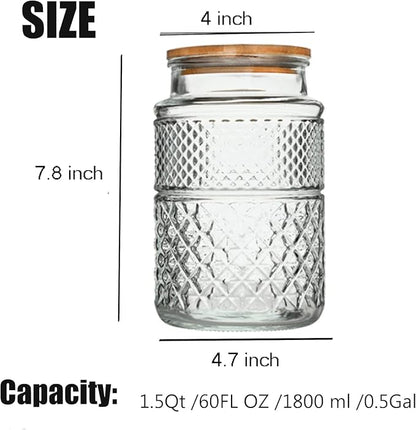 Prettidecor 60 FL OZ Large Glass Storage Jar - Image 2