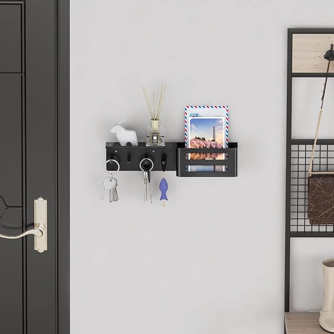 MKO Key Holder Wall Mount, Adhesive Key Hanger - Image 4