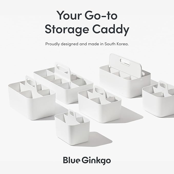 BLUE GINKGO Stackable Organizer Caddy – Korean-Made Portable Tote - Image 6
