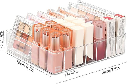 Makeup Organizer for Eyeshadow Palette and Lipstick Organizer, 7 Section - Image 6