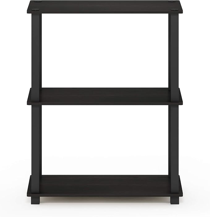 Furinno TURN-S-TUBE Storage Shelves, 3-Tier Book Shelf, Corner Shelf, Toolless - Image 5