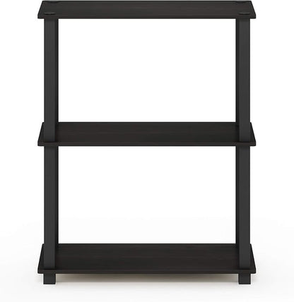 Furinno TURN-S-TUBE Storage Shelves, 3-Tier Book Shelf, Corner Shelf, Toolless - Image 5