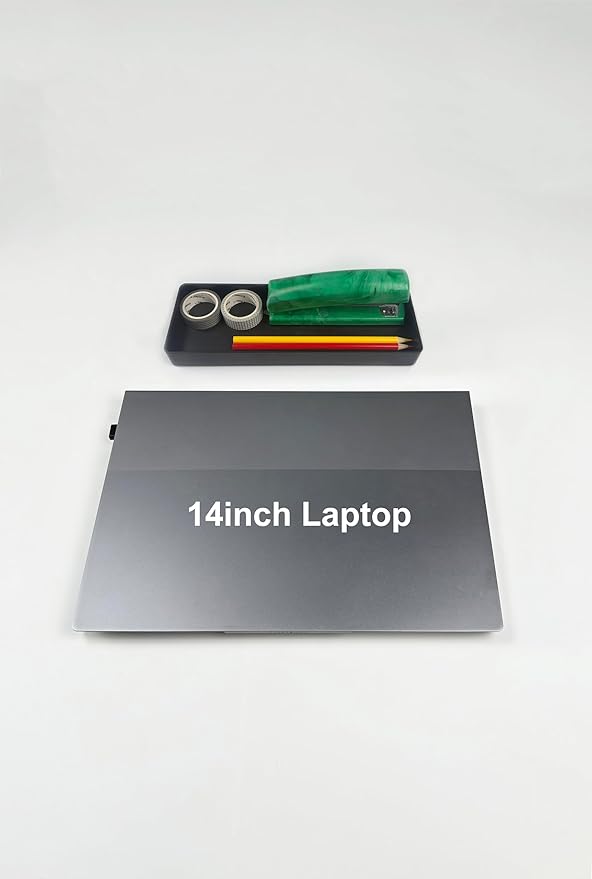 Amazon Basics Rectangular Plastic Desk Organizer, Half Accessory Tray - Image 6