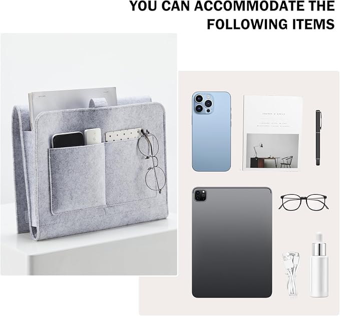 YOUDENOVA Bedside Caddy, Bedside Organizer - Image 6