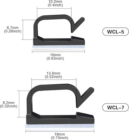 XHF 120 PCS Adhesive Cable Wire Clips Black, Outdoor Christmas Light Clips - Image 2