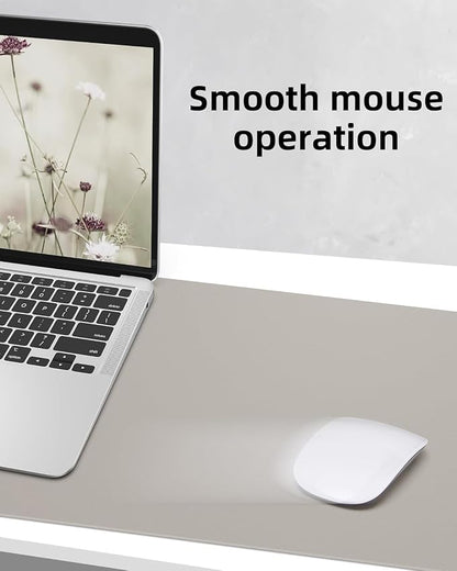 Leather Desk Pad Protector, Large Office Mat & Mouse Pad, Non-Slip Laptop Desk - Image 3