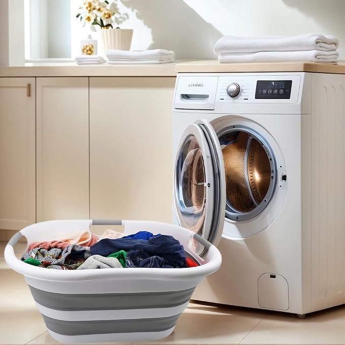 SAMMART 40L Collapsible Plastic Laundry Basket - Image 3