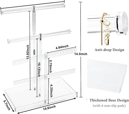 4-Tier Acrylic Jewelry Organizer Stand - Image 4