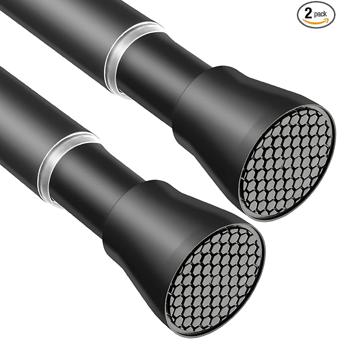 AIZESI 2Pack Tension Curtain Rod 28-48 Inch No Drilling Adjustable, No Slip by AIZESITENSIONROD