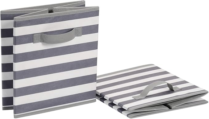 Amazon Basics Cube Organizer Storage Bins Handles, Collapsible Fabric - Image 4