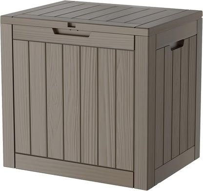 35 Gallon Deck Box, Resin Outdoor Indoor Waterproof Storage Box, Lockable by Kdymod