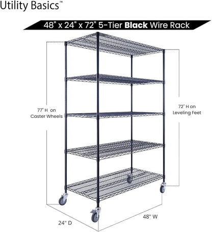 NSF Commercial 5-Tier Wire Shelving - Image 7
