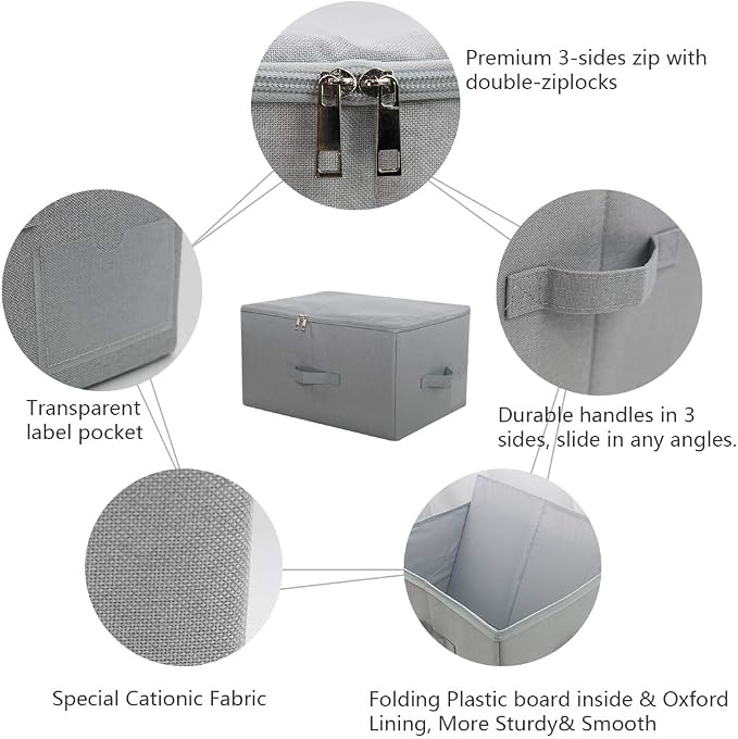 iwill CREATE PRO 17.6"x 13.6"x 9.7", Dust-proof Closet Clothes Storage Boxes - Image 3