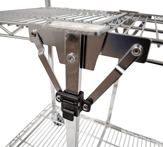 Luxor WSCC-2 Two-Shelf Collapsible Wire Utility Cart - Image 8