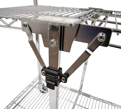 Luxor WSCC-2 Two-Shelf Collapsible Wire Utility Cart - Image 8