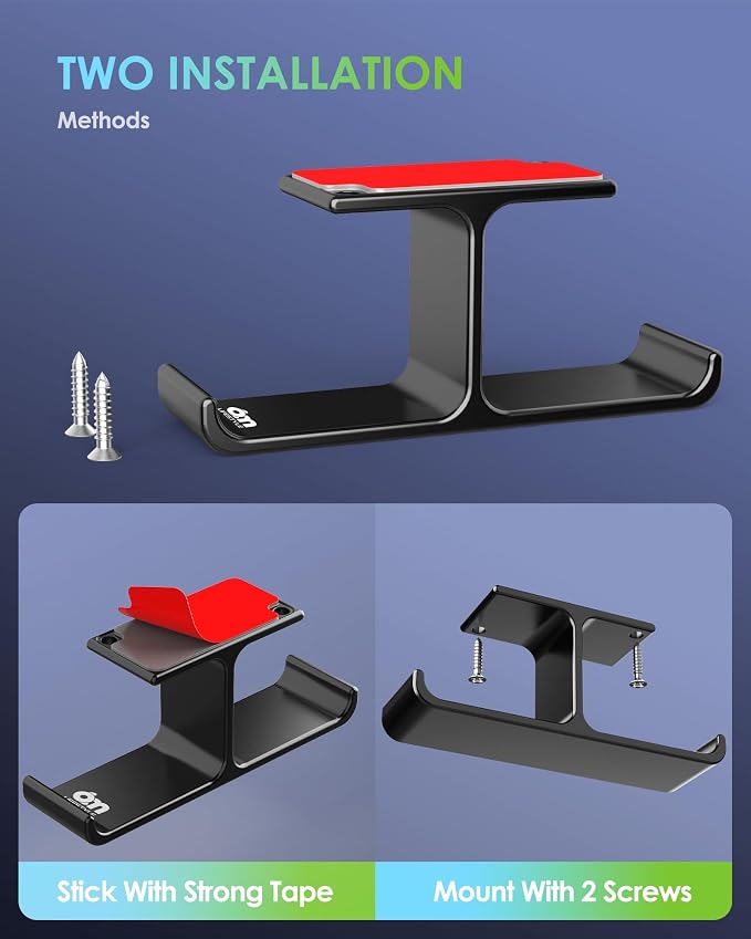 All Aluminum Headset & Headphone Stand Hanger Under Desk Headphone Holder Hook - Image 4