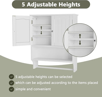 Smuxee White Bathroom Cabinet Wall Mounted - Image 4