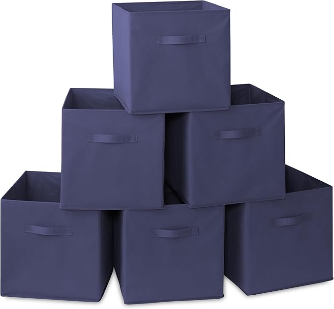 Casafield Set of 6 Collapsible Fabric Cube Storage Bins, Cubby Organizers & More by Casafield