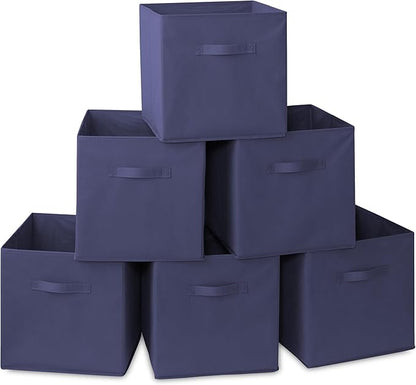 Casafield Set of 6 Collapsible Fabric Cube Storage Bins, Cubby Organizers & More by Casafield