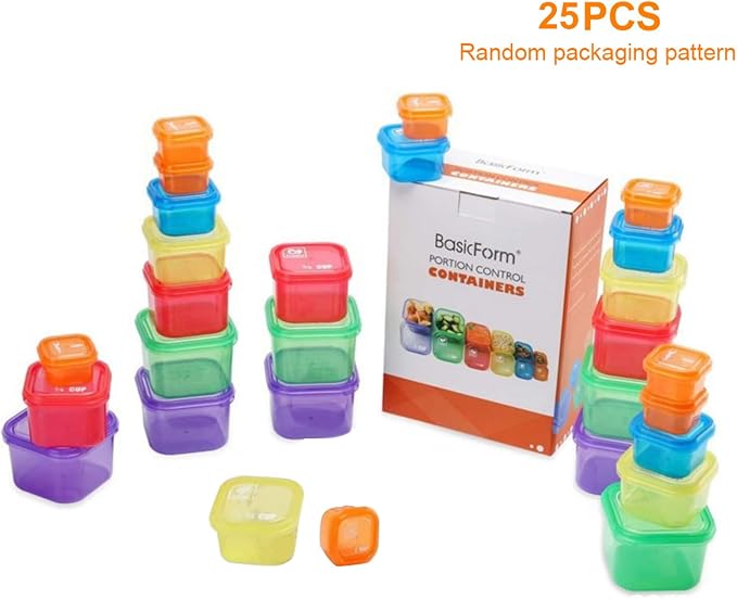 14pcs Portion Control Containers, Color & Icon Coded Meal Prep Kit - Image 4