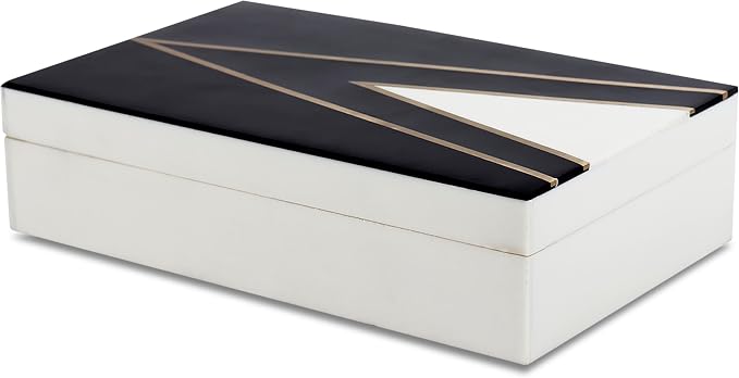 Handicrafts Home Black and White Decorative Storage Box by HandicraftsHome