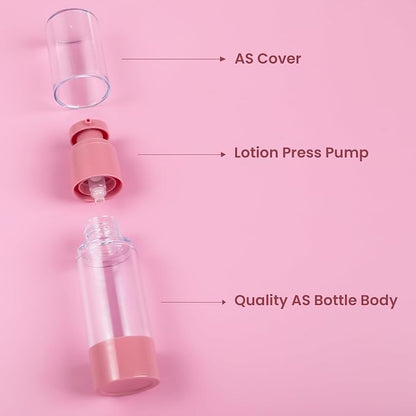1oz 30ml Airless Pump Bottles, Refillable Leak Proof Travel Pump Bottle - Image 6