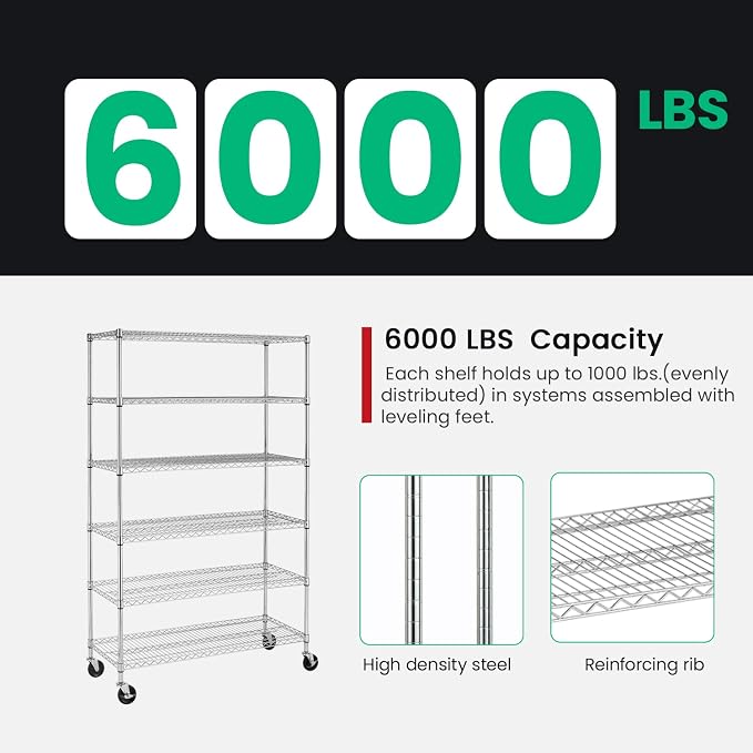 PayLessHere | 6-Tier Wire Shelf - Image 4