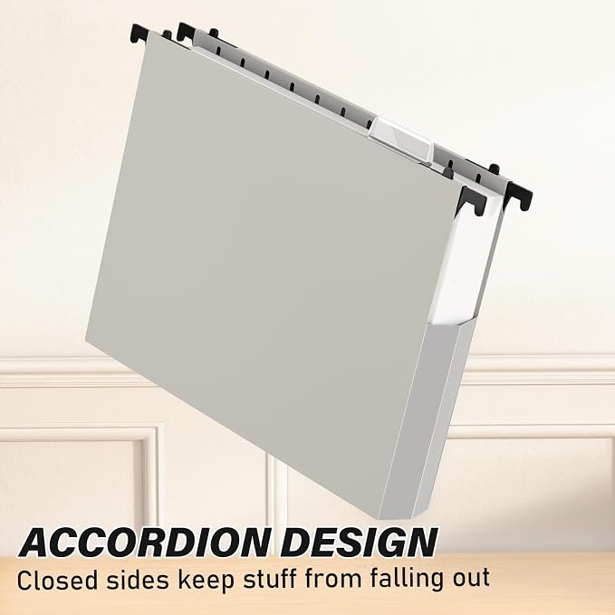 Ansook Hanging File Folders Letter Size, 12 Pack Extra Capacity File Folders - Image 5