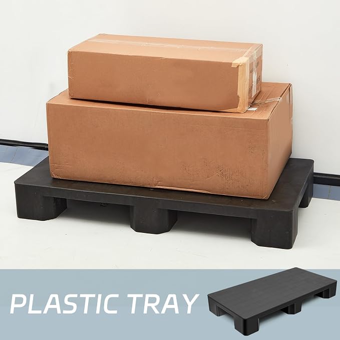 2 Pcs Plastic Pallet for Basement Storage Easy Stack Lightweight Floor Pallet - Image 4